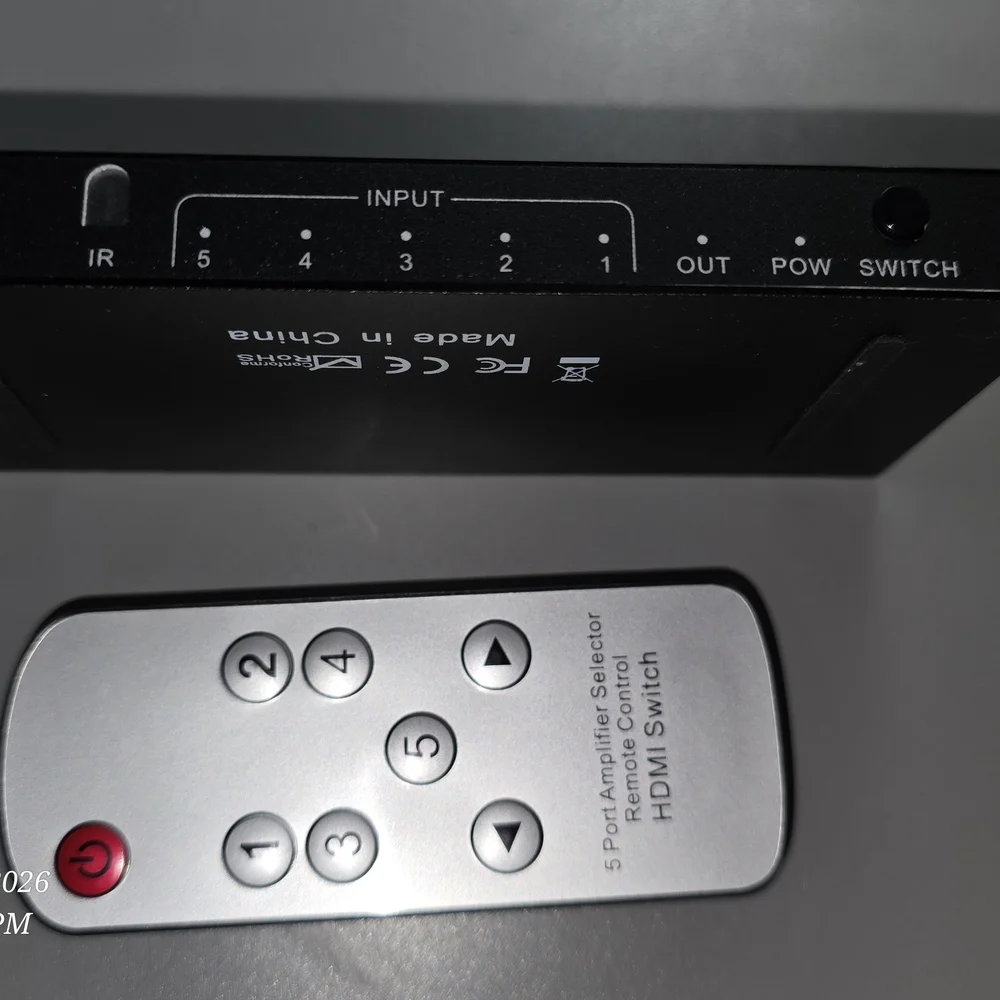 (001)8K HDMI 5x1 2.1 Switch with Remote